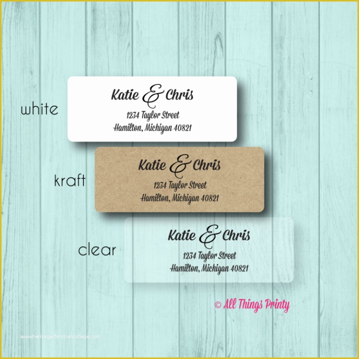 Printable Wedding Address Labels