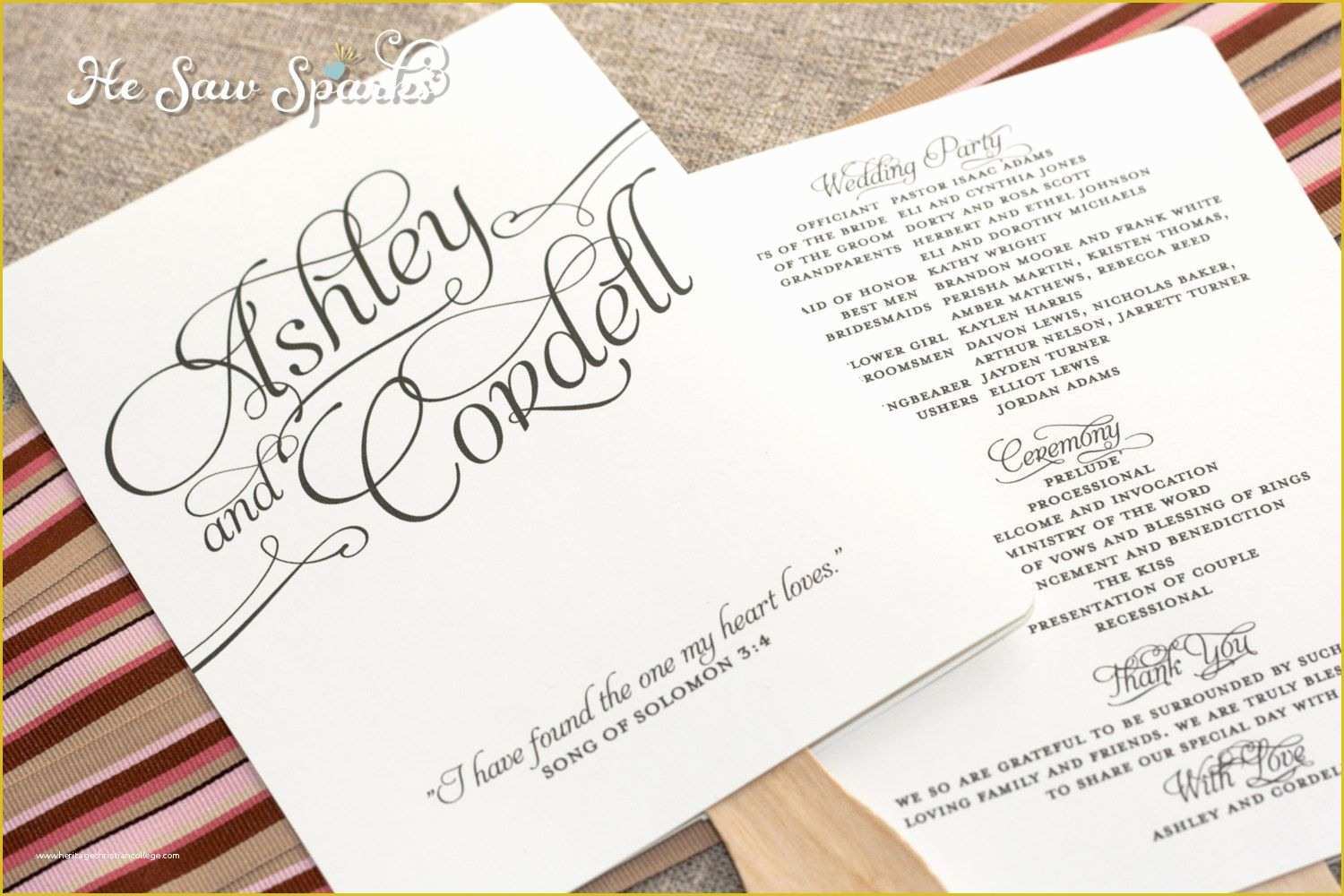 Free Wedding Program Templates Of Printable Wedding Programs On 