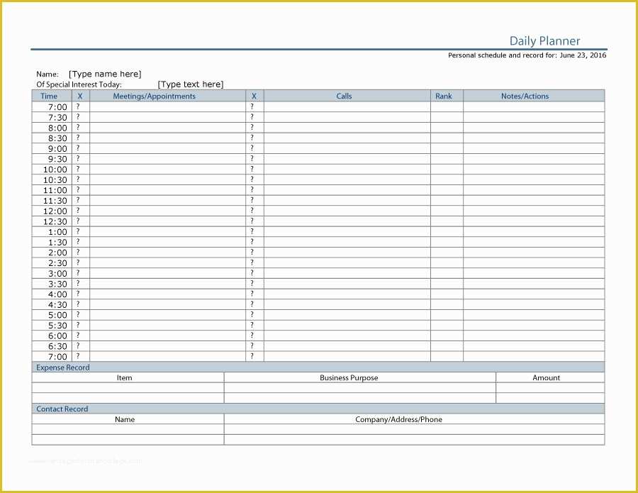 Free Weekly Agenda Templates Of Free Weekly Schedule Templates for ...
