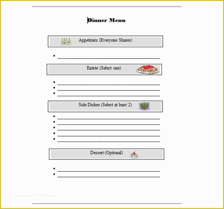 Free Word Document Menu Templates Of 35 Free Menu Templates Pdf Word 