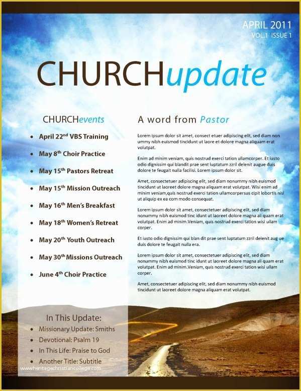 Free Youth Ministry Newsletter Templates Of Pathway Church Newsletter 