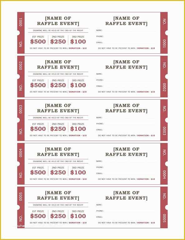 Fundraiser Tickets Template Free Of 25 Best Ideas About Raffle Tickets 