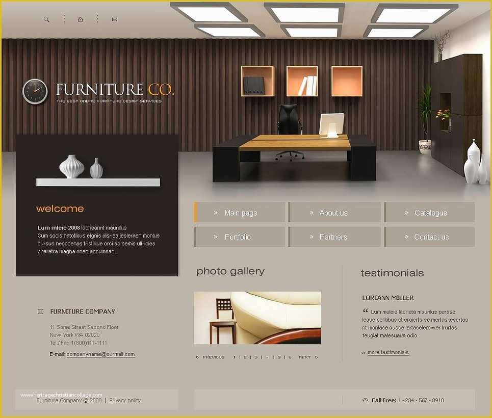 Furniture Website Templates Free Download Of Furniture Website Template 