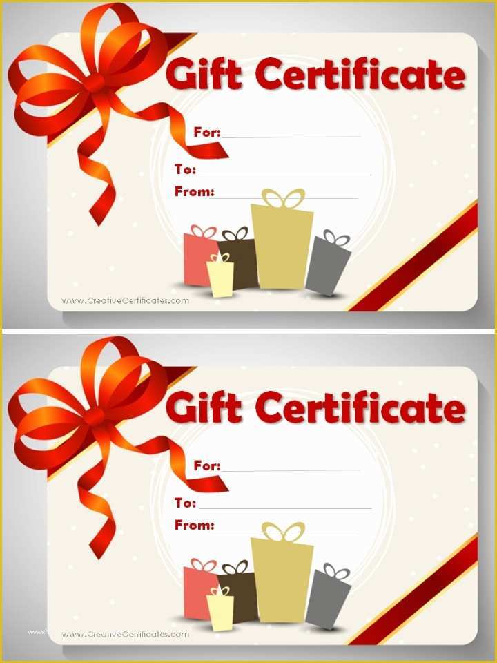 Gift Card Template Free Of Free Gift Certificate Template 