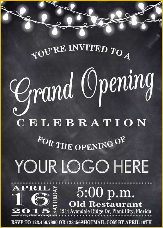 Grand Opening Invitation Template Free Of Printable Grand Opening