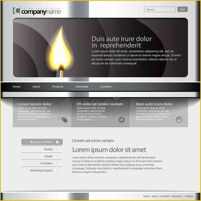 Grid Website Templates Free Of Gray Website Template 960 Grid Stock 