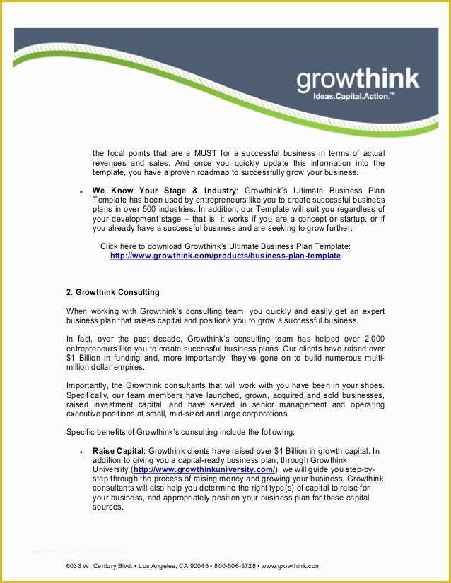 Growthink Ultimate Marketing Plan Template Free Download Of Growthink 