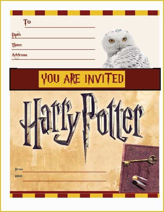 Harry Potter Invitation Template Free Of Free Harry Potter Invitations Edit And Print