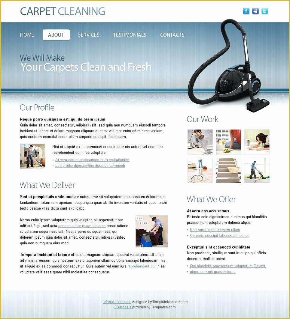 Housekeeping Website Templates Free Download Of Cleaning Services 