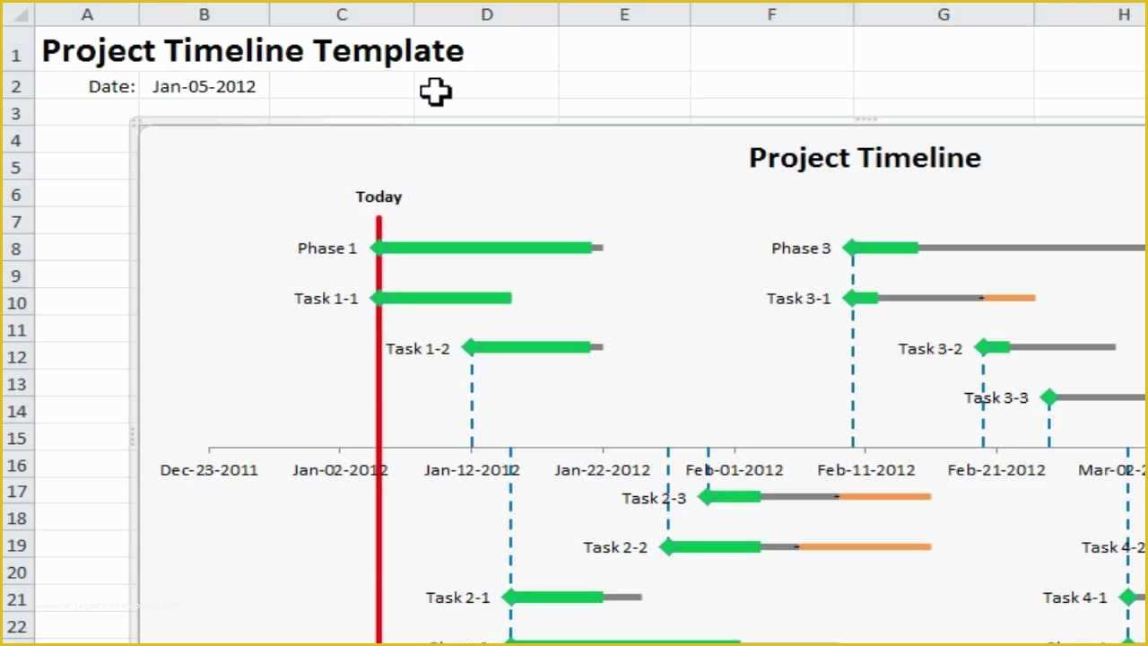 How To Create A Timeline In Excel Free Timeline Template Of Excel 