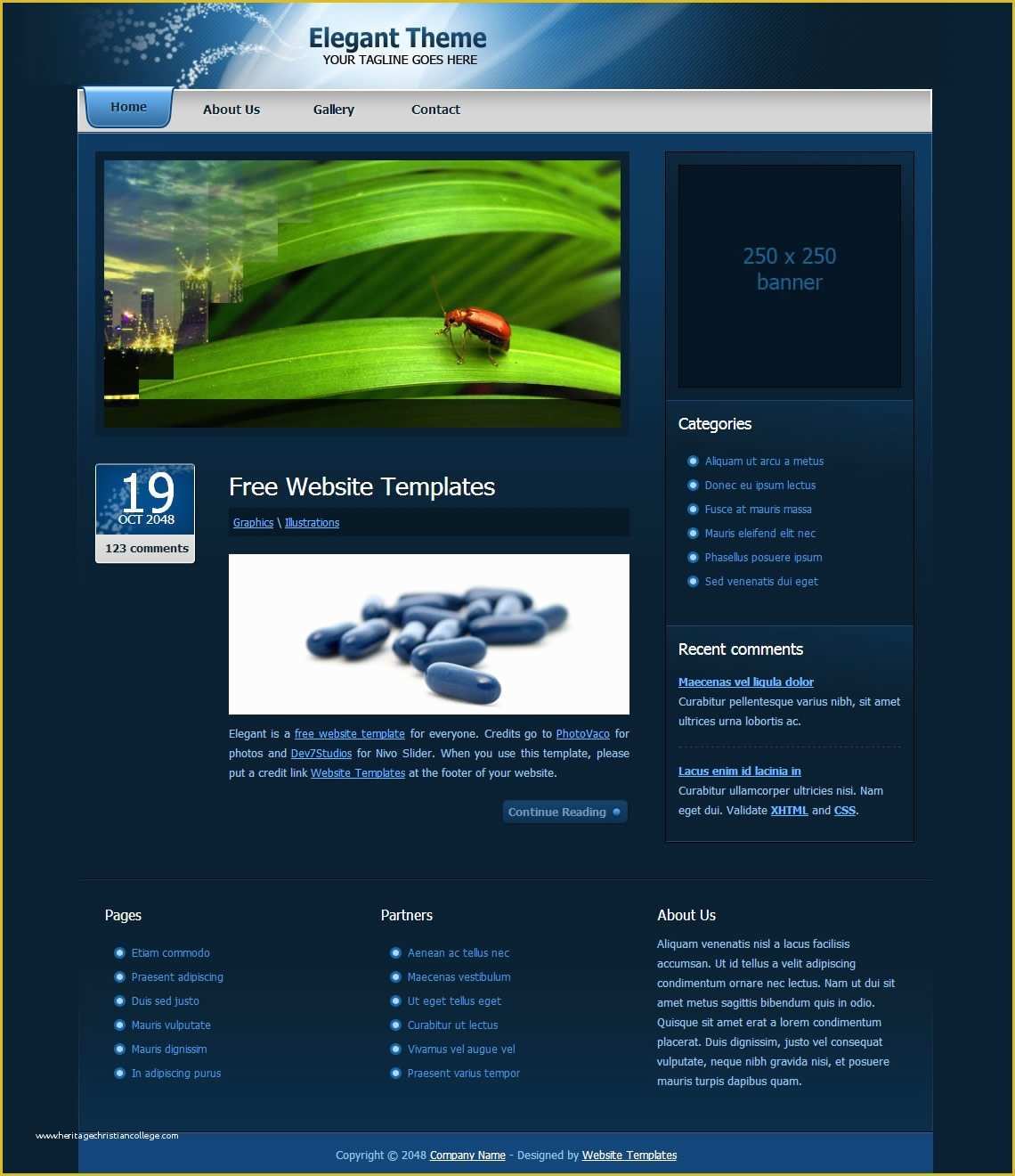 Html Web Templates Free Download Of Free HTML Templates 