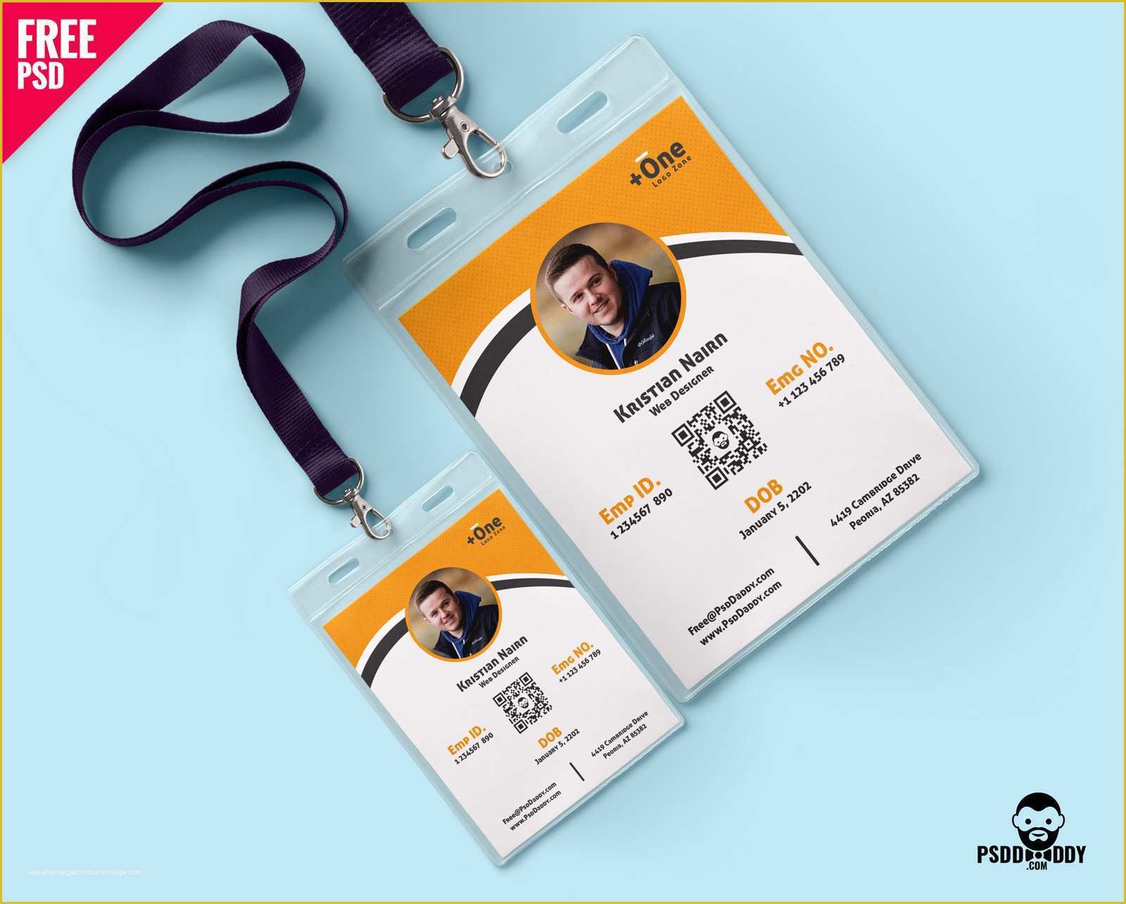 School Id Card Template Psd Free Download Lkaksharing