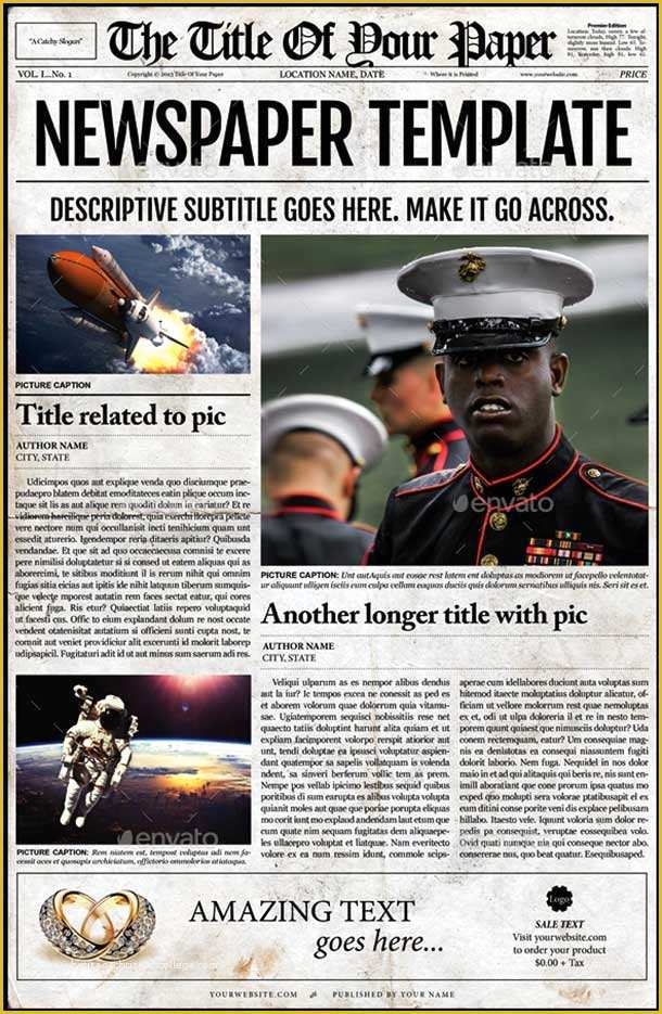Indesign Newspaper Template Free Of 44 Amazing Newspaper Templates