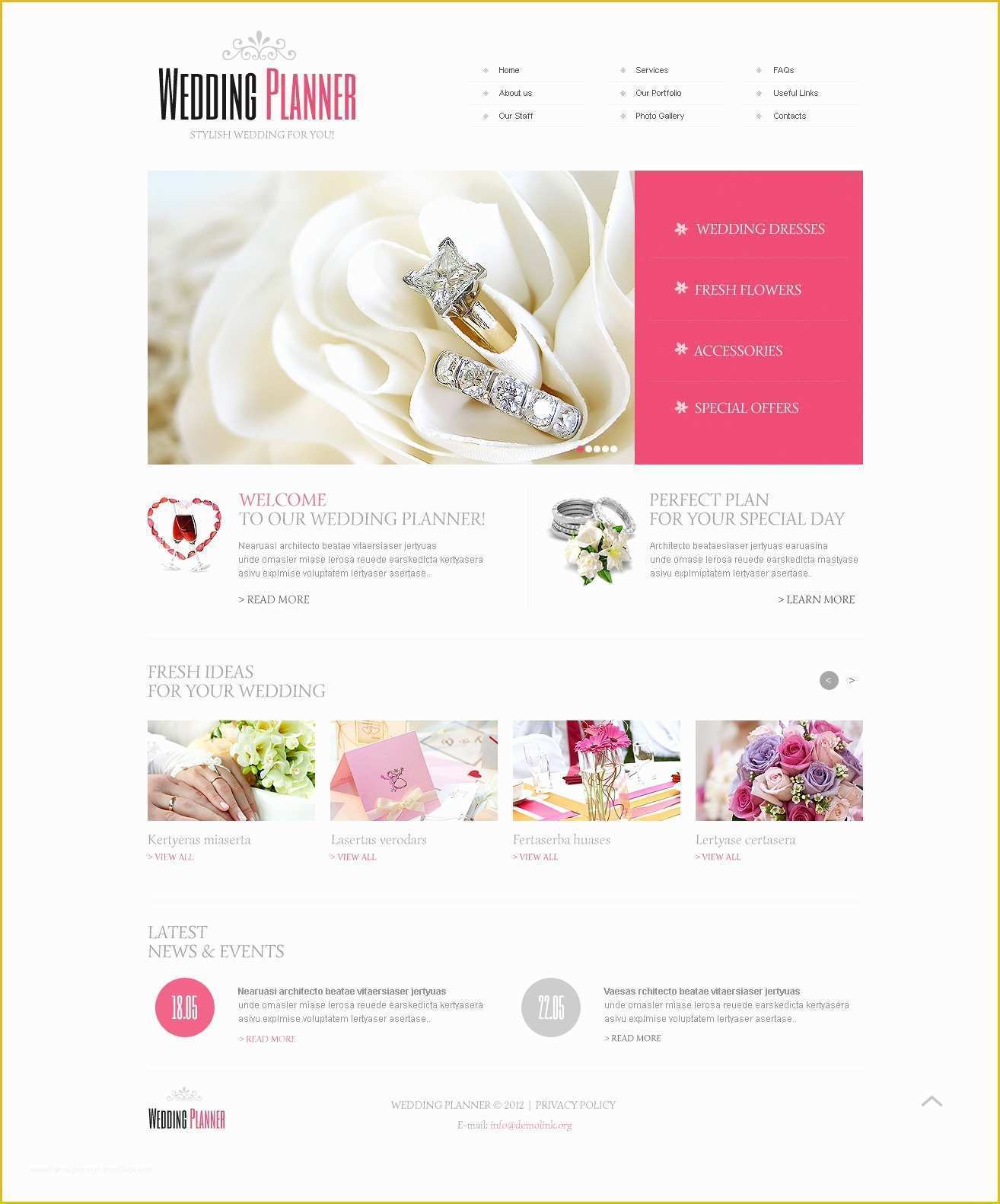 Indian Wedding Planner Website Templates Free Download Printable 