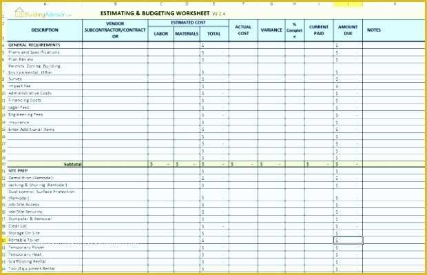 61 Job Costing Template Free Download | Heritagechristiancollege
