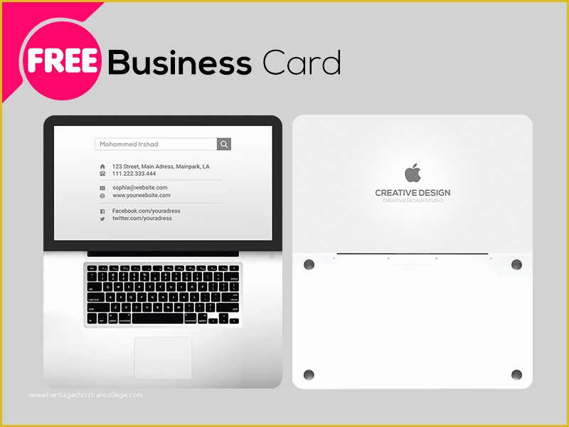  Laptop Website Templates Free Download Of Free Psd Laptop Business Card 