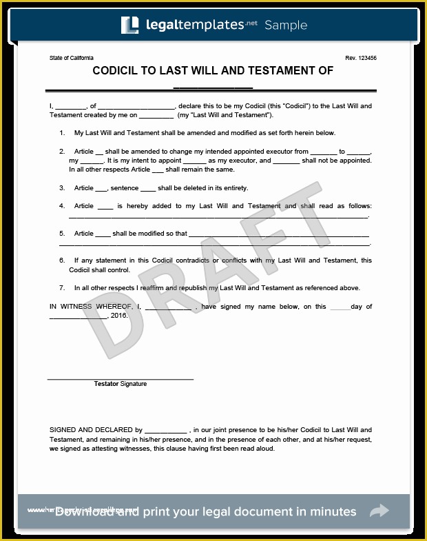 Last Will And Testament Free Template Washington State Of Elegant Basic 