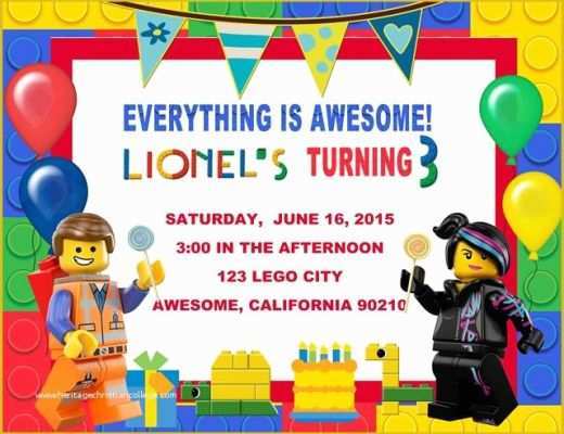 Lego Invitation Template Free Download Of Lego Birthday Invitation Lego 