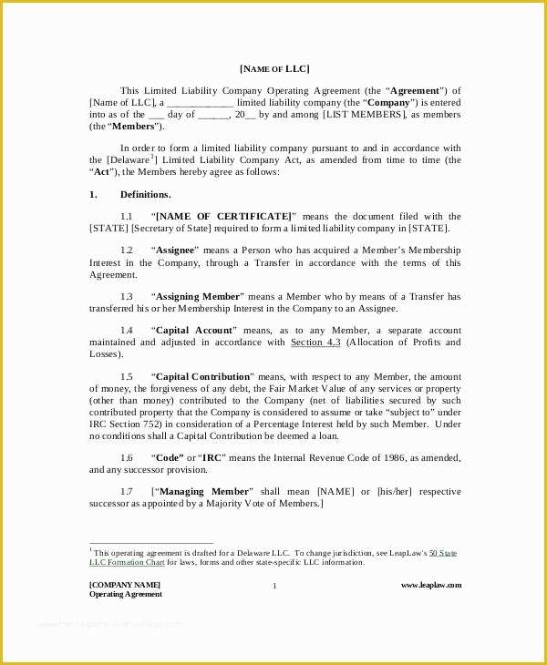  Llc Partnership Agreement Template Free Download Of General Partnership 