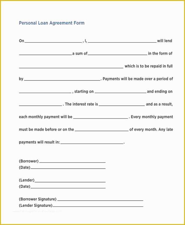 Loan Repayment Agreement Template Free Of Download Fillable Pdf Forms 