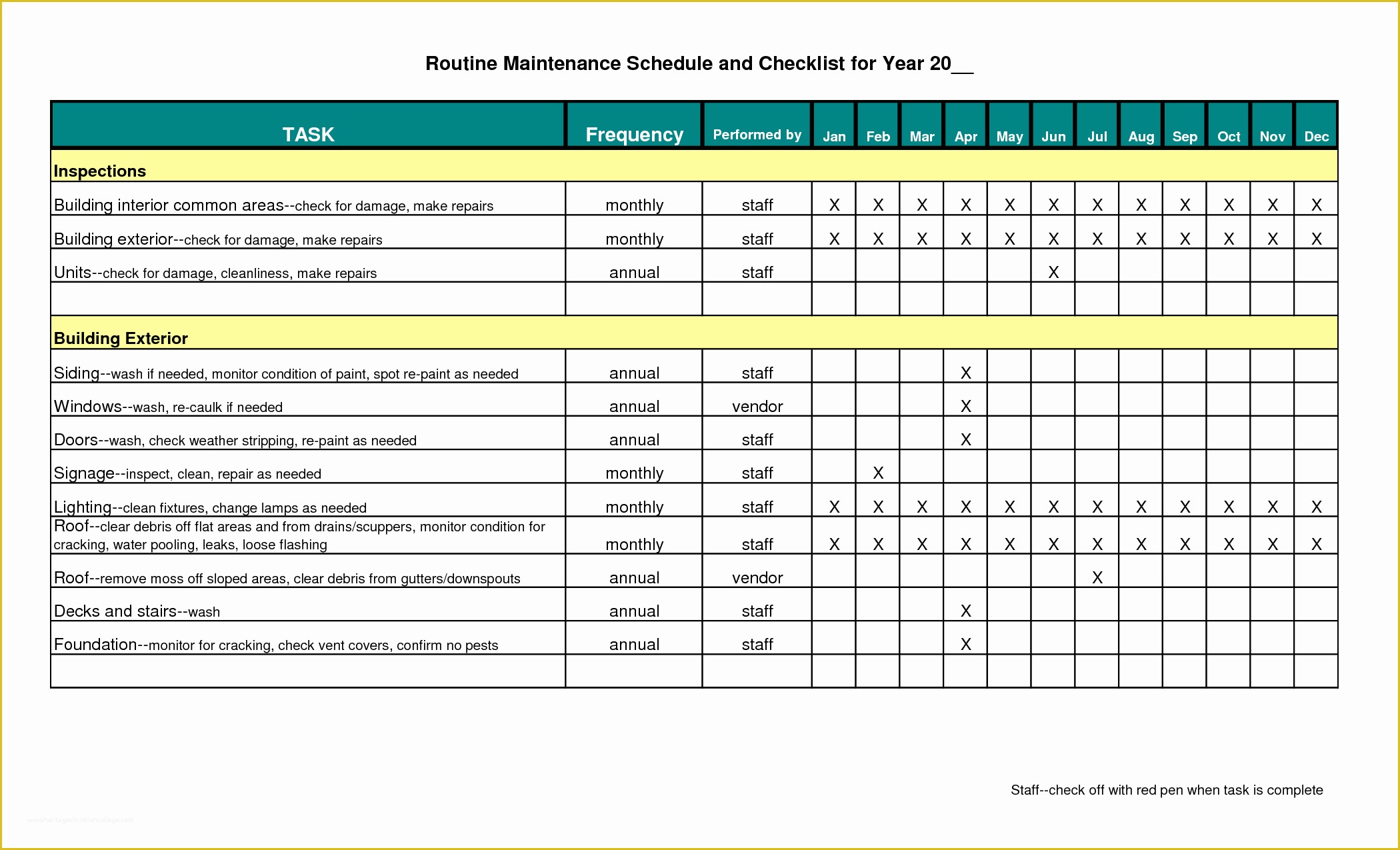 Maintenance Plan Template Free Download Of Preventive Maintenance E 