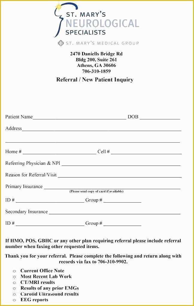 Medical Referral Form Template Free Of Medical Information Request Form 