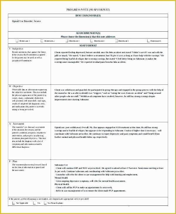 Mental Health Progress Note Template Free Of 10 Best Of Printable 