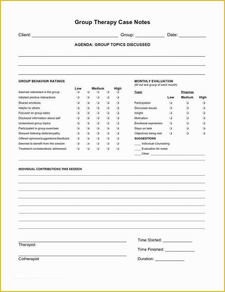 Mental Health Progress Report Template