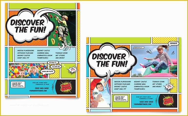  Microsoft Publisher Book Templates Free Download Of Kids Club Poster 