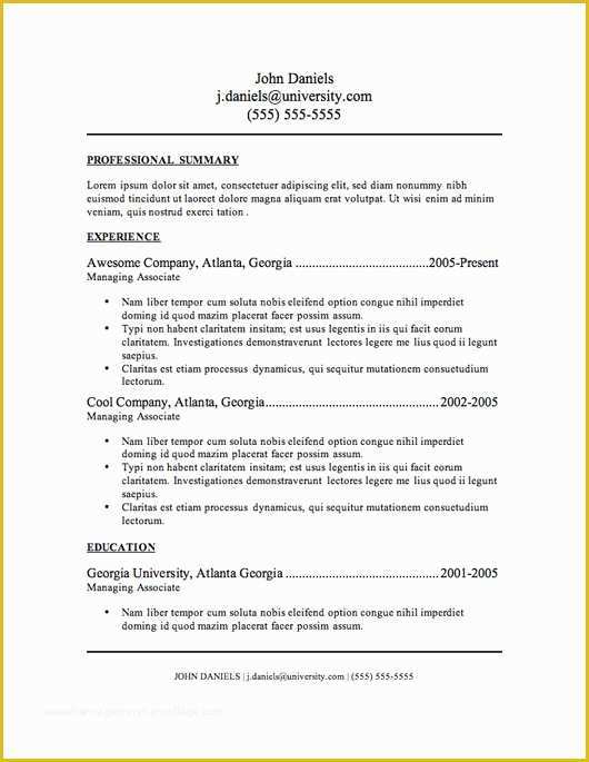 Microsoft Word Cv Templates Free Download Of 12 Resume Templates For 