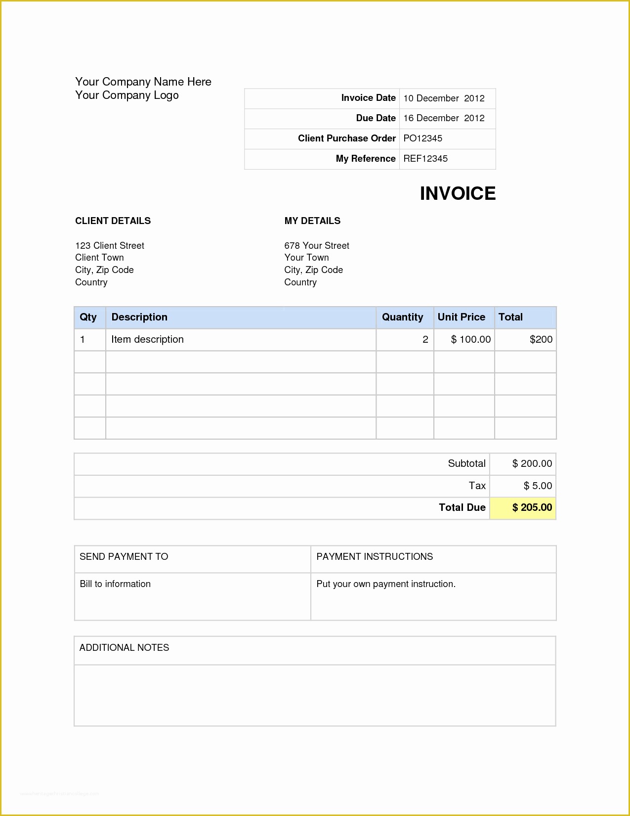 Microsoft Word Invoice Template Free Of Libreoffice Invoice Template 