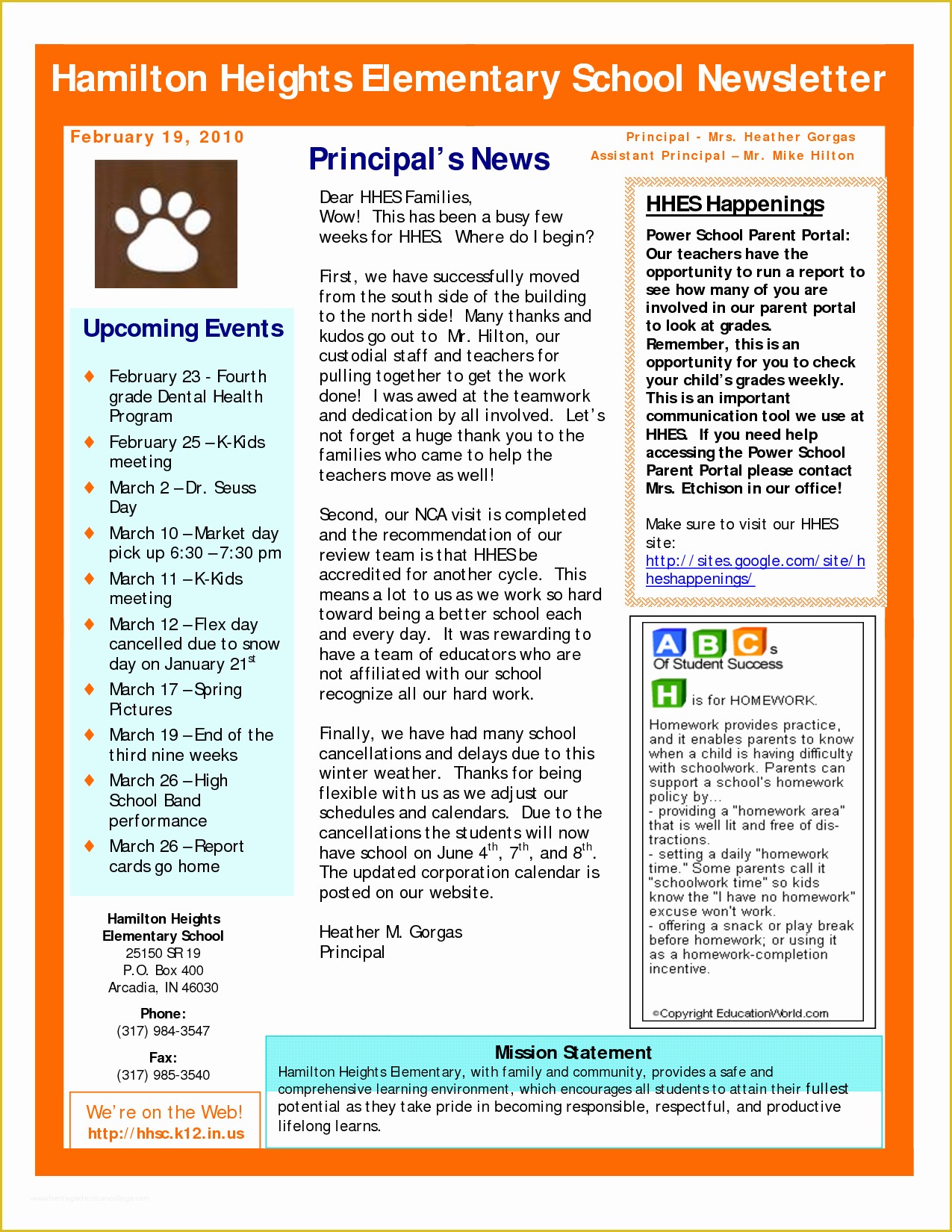 Middle School Newsletter Templates Free Of Best S Of Sample School 