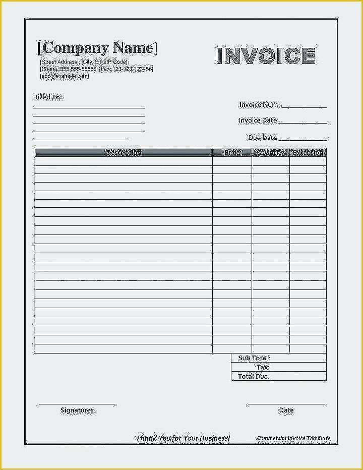 word 2010 invoice template