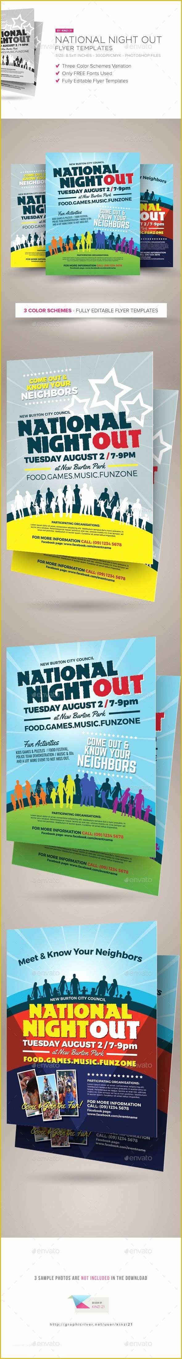 National Night Out Flyer Template Free Of National Night Out Flyer 