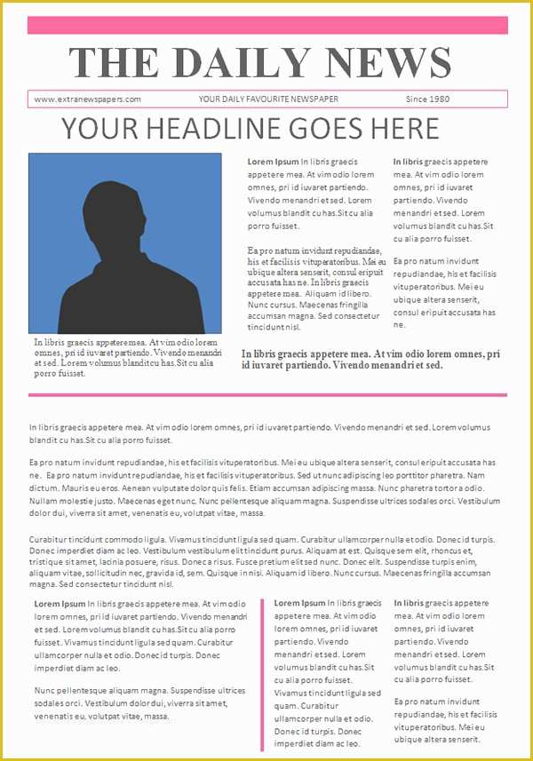 Newspaper Template Free Online Of Newspaper Template 19 Download Free