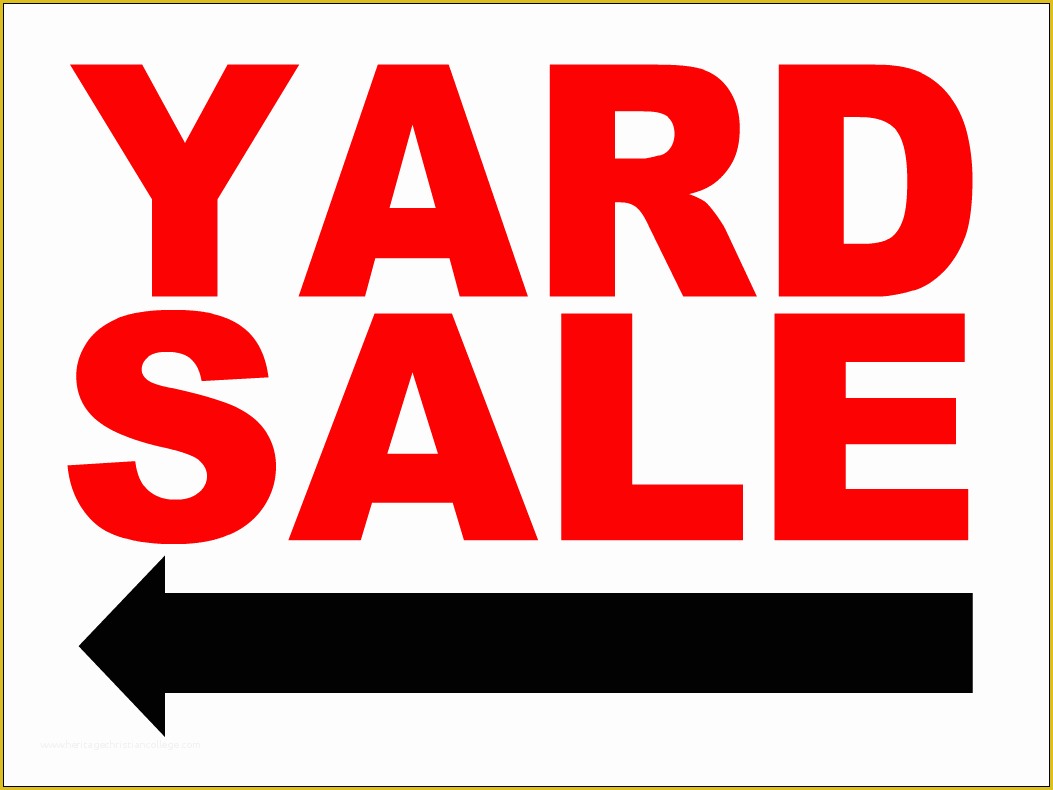 Yard Sale Sign Template Free