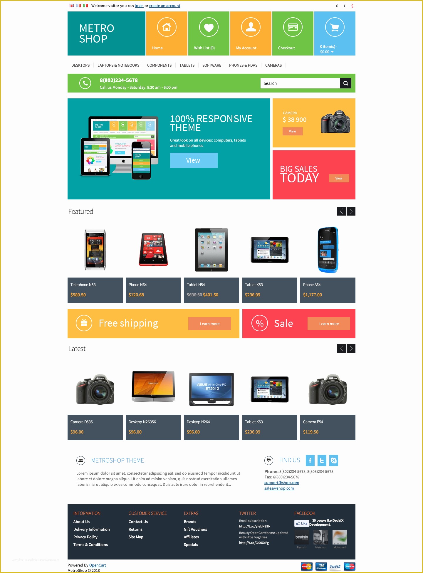 Opencart Templates Free Of Free Opencart Themes Responsive No Ads 