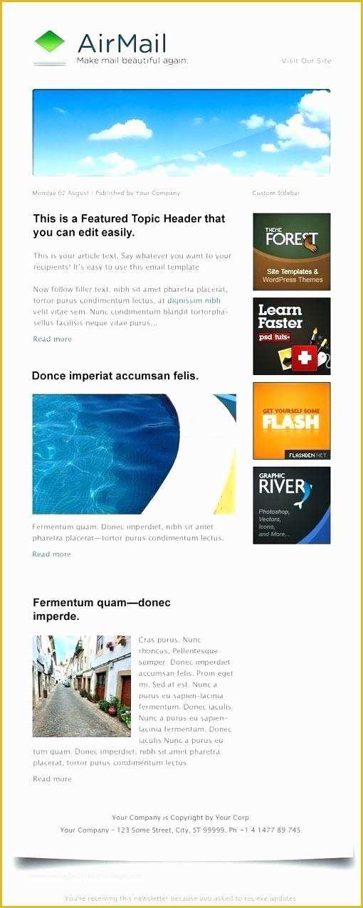 Outlook Newsletter Template Free Of Elegant Outlook Newsletter Template 