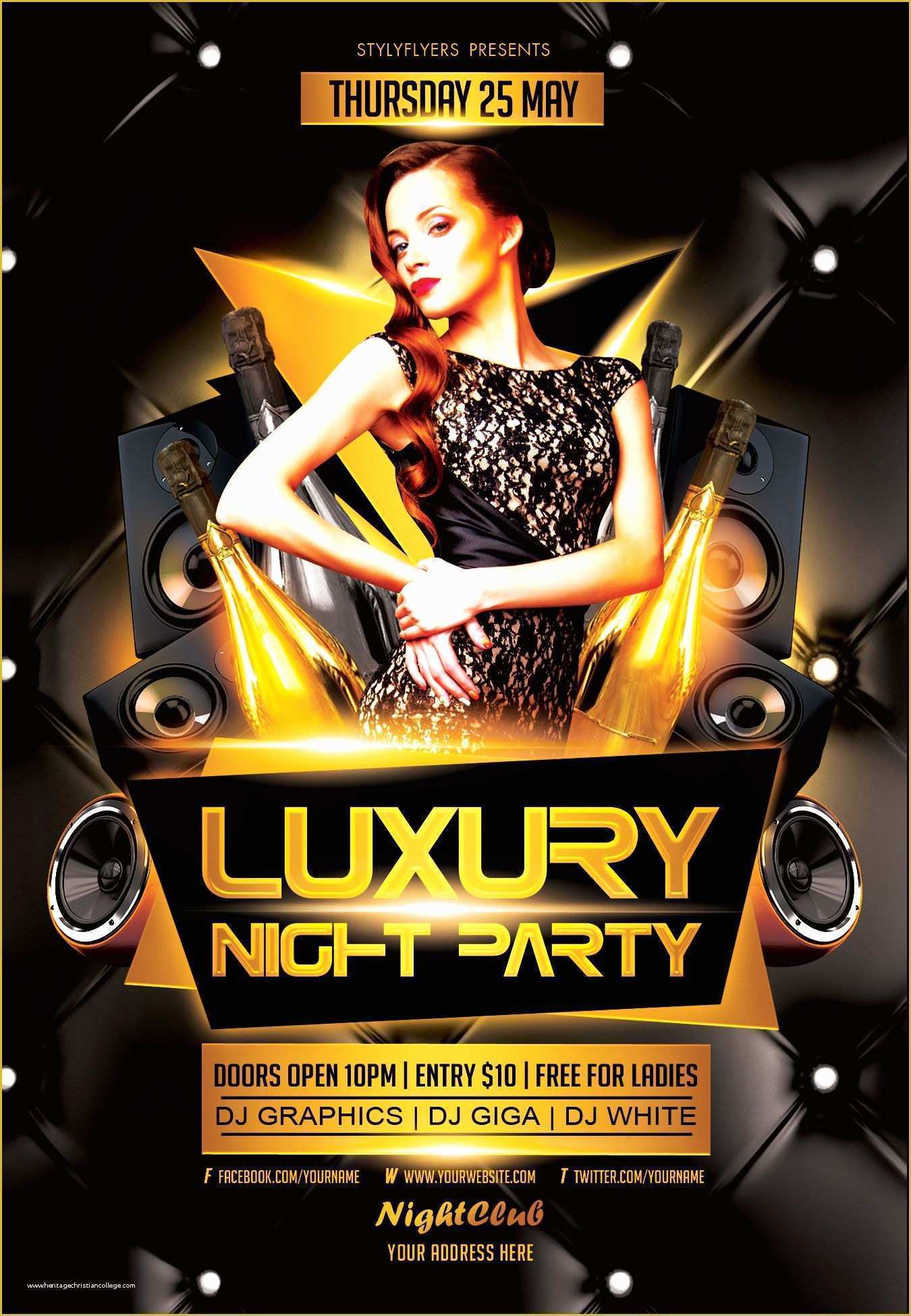 Party Flyer Template Free Download Of Free Luxury Night Party Flyer Psd