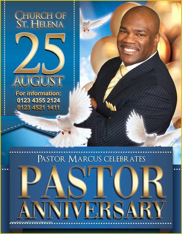 Pastor Anniversary Free Flyer Psd Template Free Psd Flyer Templates ...