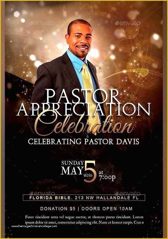 Pastor Anniversary Flyer Free Template Of Pastor Appreciation Flyer ...