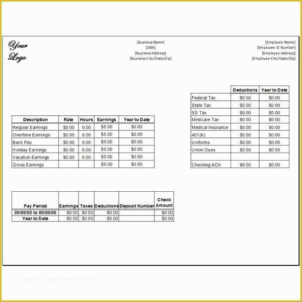 Payroll Check Template Free form Of Download A Free Pay Stub Template for Microsoft Word or Excel