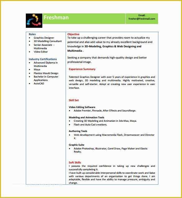  Pdf Resume Template Free Download Of Resume Template For Fresher 10 