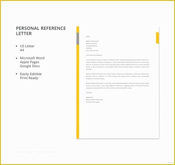 Personal Reference Letter Template Free Of 10 Sample Business Reference Letter Templates Pdf Doc