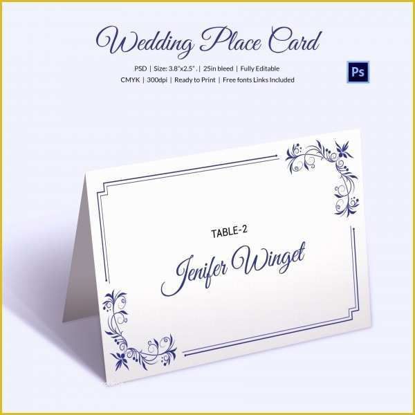 Place Card Template Free Download Of 25 Wedding Place Card Templates Heritagechristiancollege