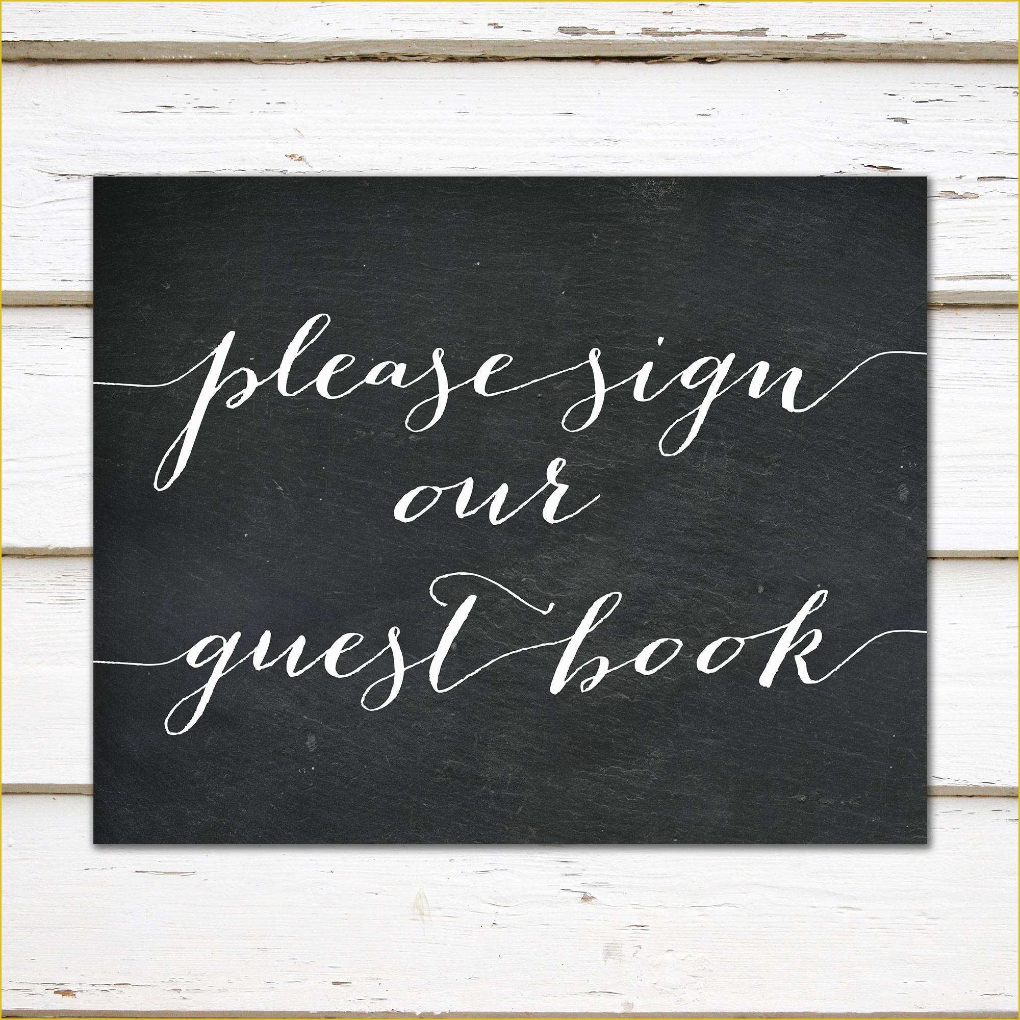 Free Printable Guest Book Sign Template