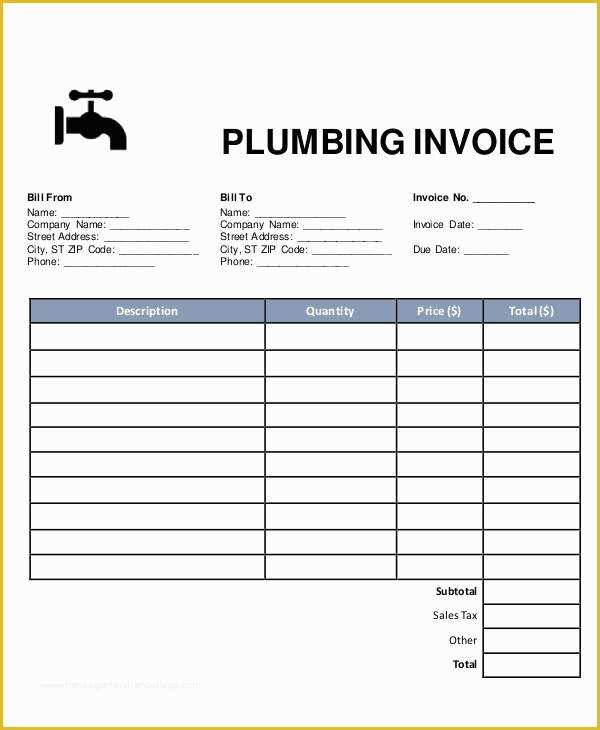 Free Plumbing Work Order Template Printable Templates