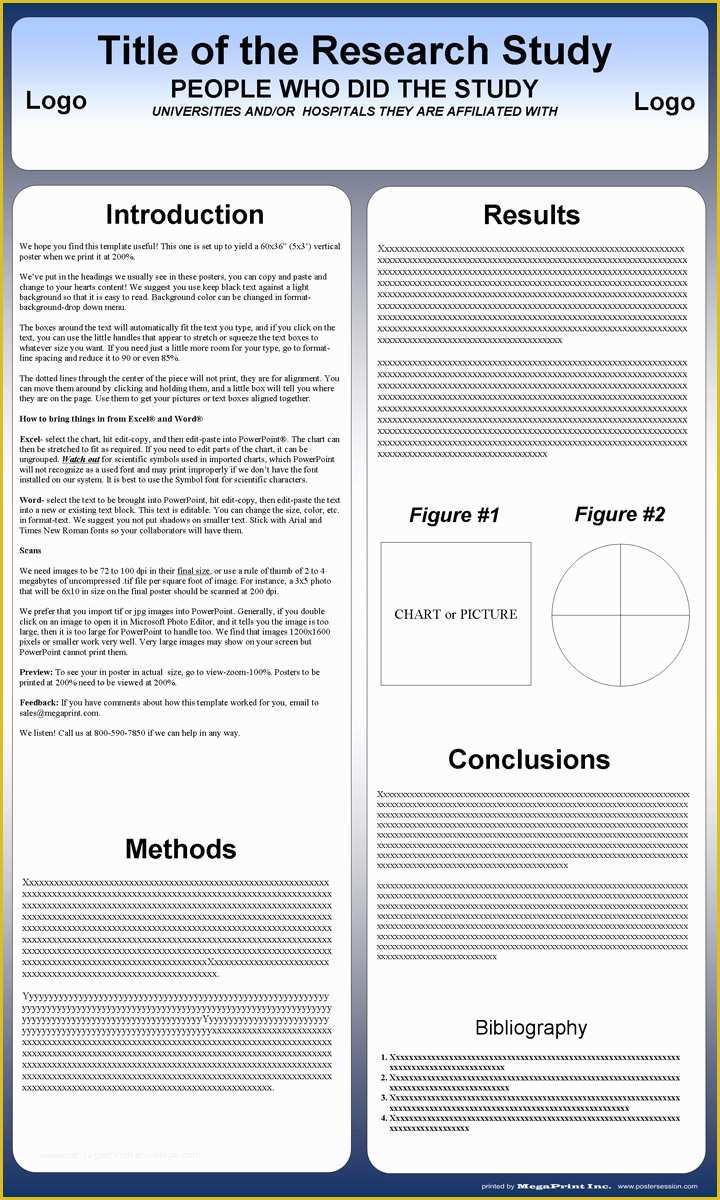 Poster Presentation Template Free Download Of A1 Portrait Poster 