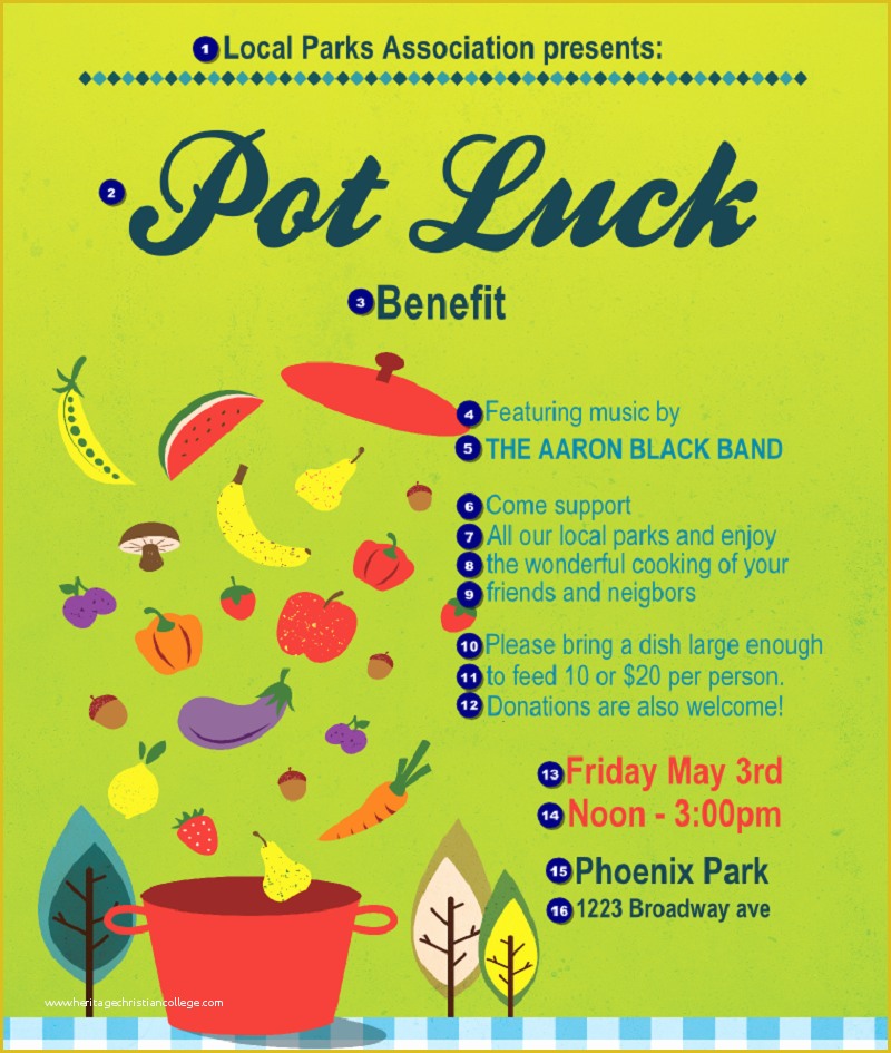 Free Potluck Flyer Template