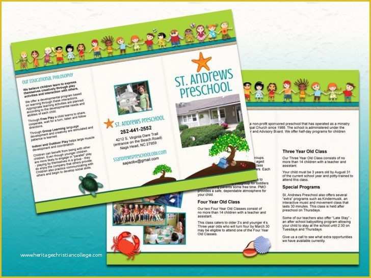 Preschool Brochure Template Free Of Preschool Brochures Bekonang 